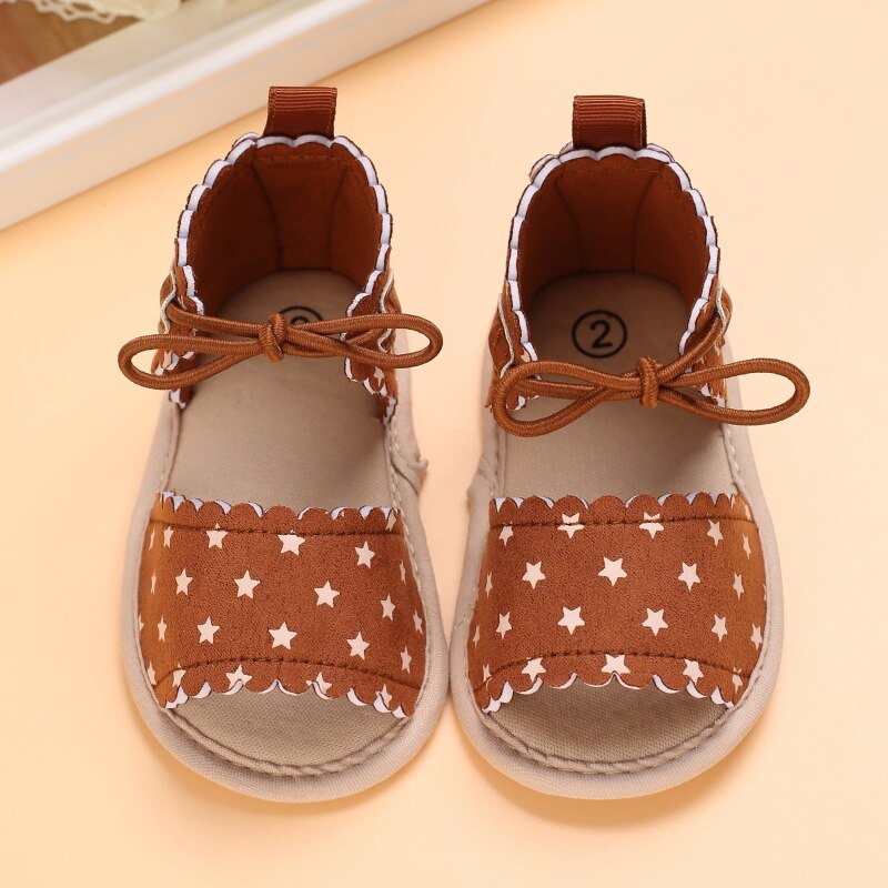 2021 Toddler Baby Girls Bow Polka Dot Sandals Party Princess Sandals Summer Beach Shoes Infant Baby Girl Shoes First Walkers