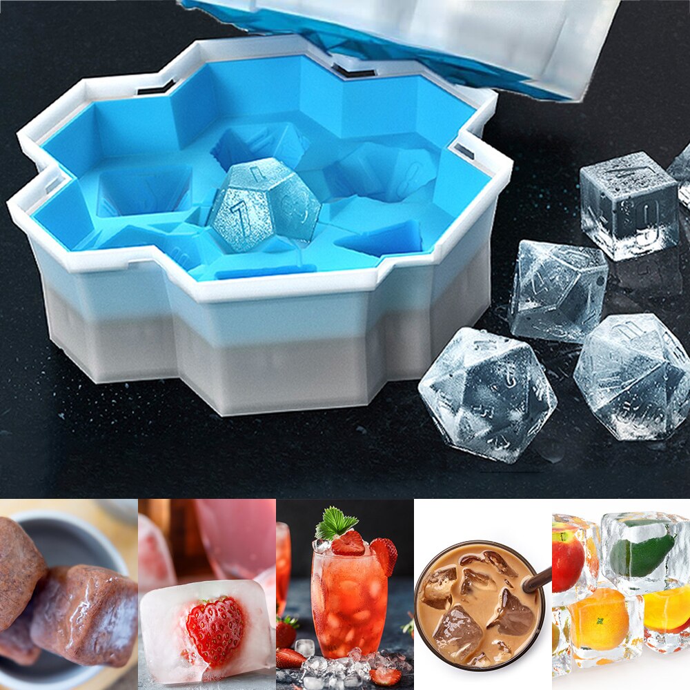 2021Silicone Ice Maker Ice Mold Lade Ice Box Candy Cake Chocolade Mallen Huis Keuken Party Whiskey Cocktail Drinken Accessoires