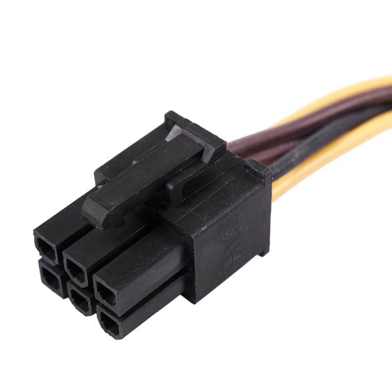 Um duplo de 4 pinos molex ide para 6 pinos pci-e placa gráfica adaptador de cabo conector de alimentação