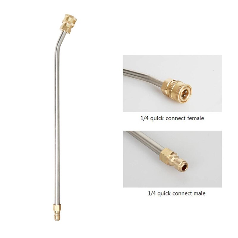 2 Set Pressure Washer Accessories Kit: 1 Set High Pressure Washer Gutter Rod & 1 Set Power Washer Spray Nozzle Tips
