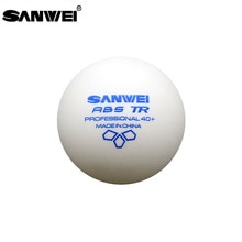 SANWEI ABS TR 3 Sterne Tischtennis Bälle 40 + Neue Material Kunststoff Weiß Klingeln Pong Bälle für Ausbildung 100 stücke
