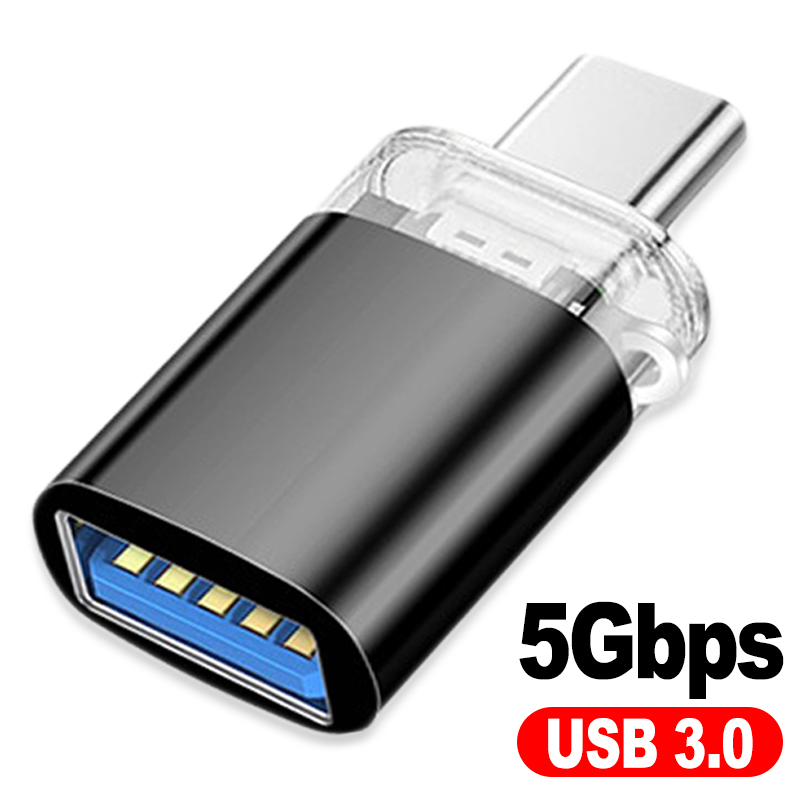 3-1Pcs Type C Male To USB-A 3.0 OTG Data Transfer Adapter Led USB-C to USB 3.0 Converter Phone Connector for Xiaomi Redmi Huawei