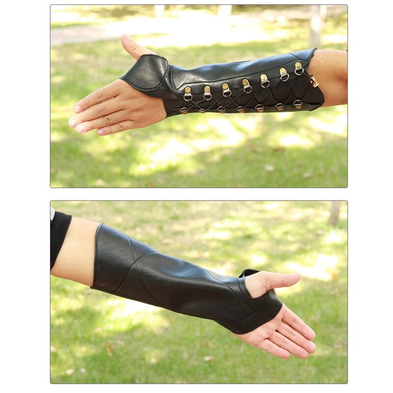 Adjustable Handmade Leather Arm Guards Protect Forearm from Bounce of Bowstring to the Sportsman Athletes Durable