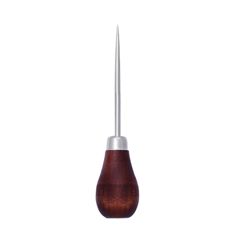 Wooden Handle Awls DIY Leather Tent Sewing Awl Shoes Repair Tool Hand Stitcher Leather craft Awl Punch Hole Leather Tools 1PC: SKC-F
