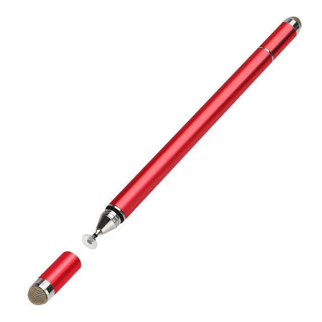 Universal 4 In 1 Stylus Pen for Phone Drawing Tablet For Samsung Pens Capacitive Screen Caneta Laptop Cell phone Accessories: Red