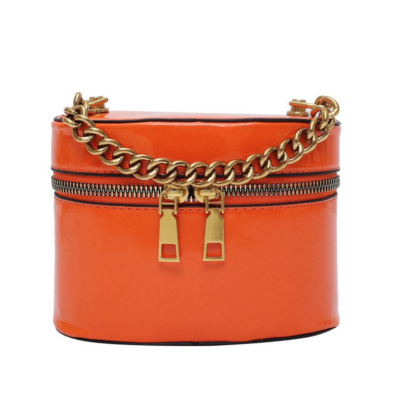 Damer små messenger väskor dam shouder väska hink väskor crossbody tote väska kvinnor handväska kedja topphandtag  jd03171: Orange