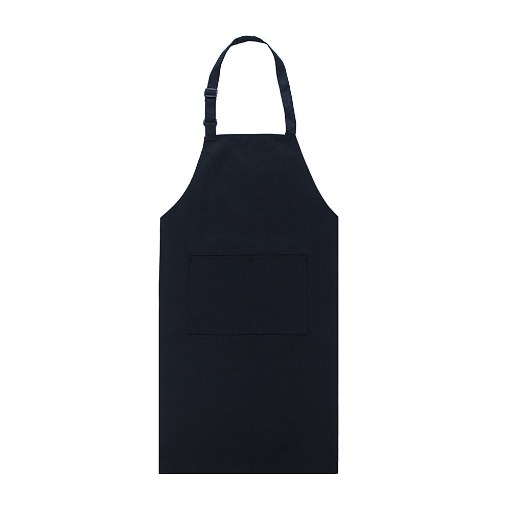 6 farve mad service kok arbejdstøj justerbar grime hals bbq forklæde restaurant bageri hotel tjener kok arbejd uniform: Sort