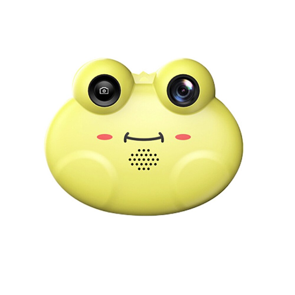 Rechargeable Cartoon Frog Digital Camera Children Digital Video Camera For Children 8.6*2.65*6.75CM: Yellow