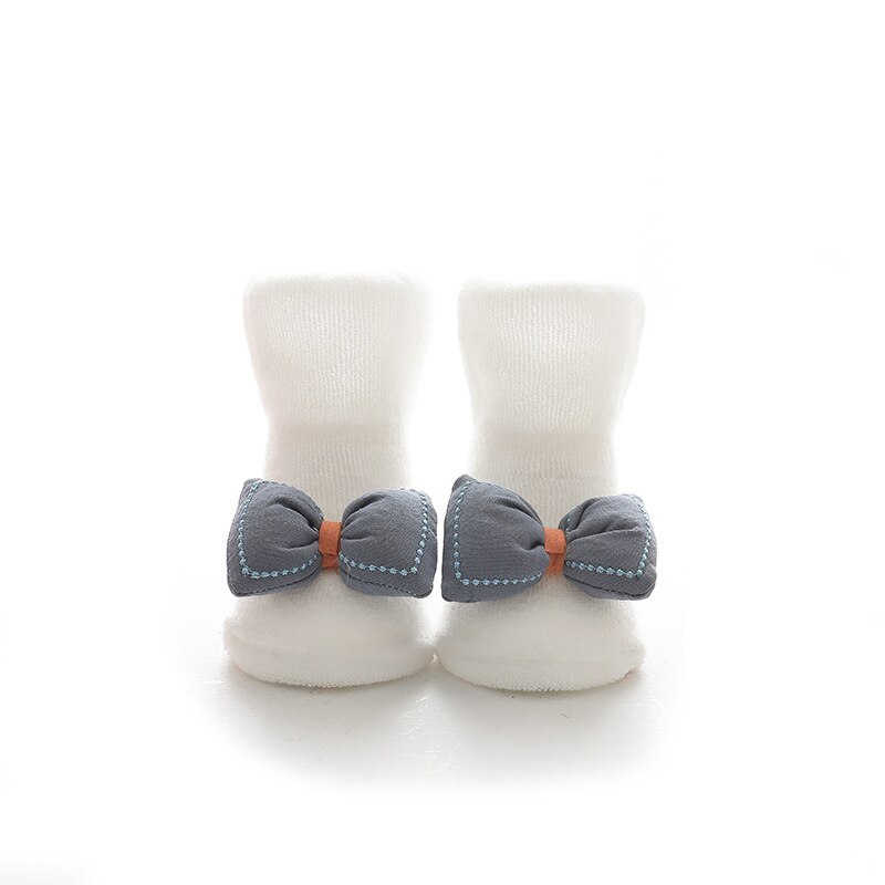 Chaussettes antidérapantes pour bébé fille, mignonnes, à semelle en caoutchouc, avec nœud d'oreille de lapin, princesse, d'anniversaire pour -né: C2 / S for 6-18 month