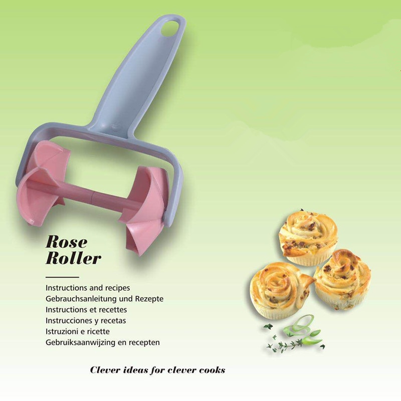 MAMMA HAND DIY Cookie Cutter Roller Bakken Tools Deeg Roller Lattice Cutter Cookie Cutter Rolling Biscuit Cutting Gebak Blade