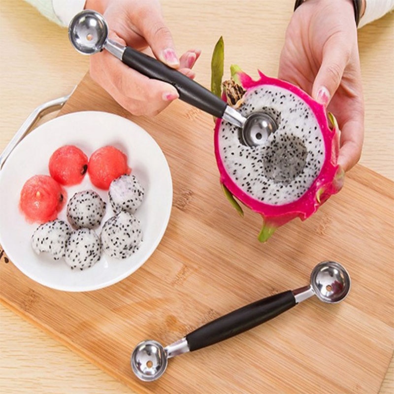 1 stk vandmelon udskærer skære tang ske udkerner frugt melon rustfrit stål værktøj vandmelon forfriskende vandmelon terninger
