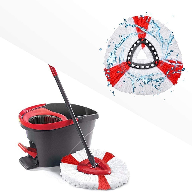 4PCS Microfiber Mop Refill Replacement Heads For Vileda EasyWring Spin Mops For O-cedar 360 Rotating Floor Mop Spare Parts