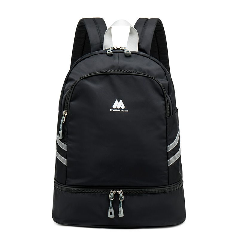 Rugzak met hoge capaciteit, draagbare, onafhankelijke opbergtas voor schoenen en kleding voor vrouwen, reisorganizer, sportaccessoires  m375: Zwart