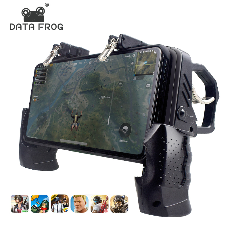 Data Frog Gamepad Joystick For PUBG Button Triggers Equipment Game Controller For iPhone Android Mobile Phone Joystick Gamepad