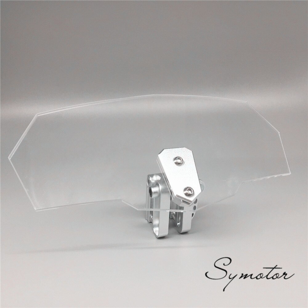 S.uyue voor luchtstroom verstelbare windscherm universele motorfiets boog windscherm triumph aprilia ktm victory alle windschermen: Zilver