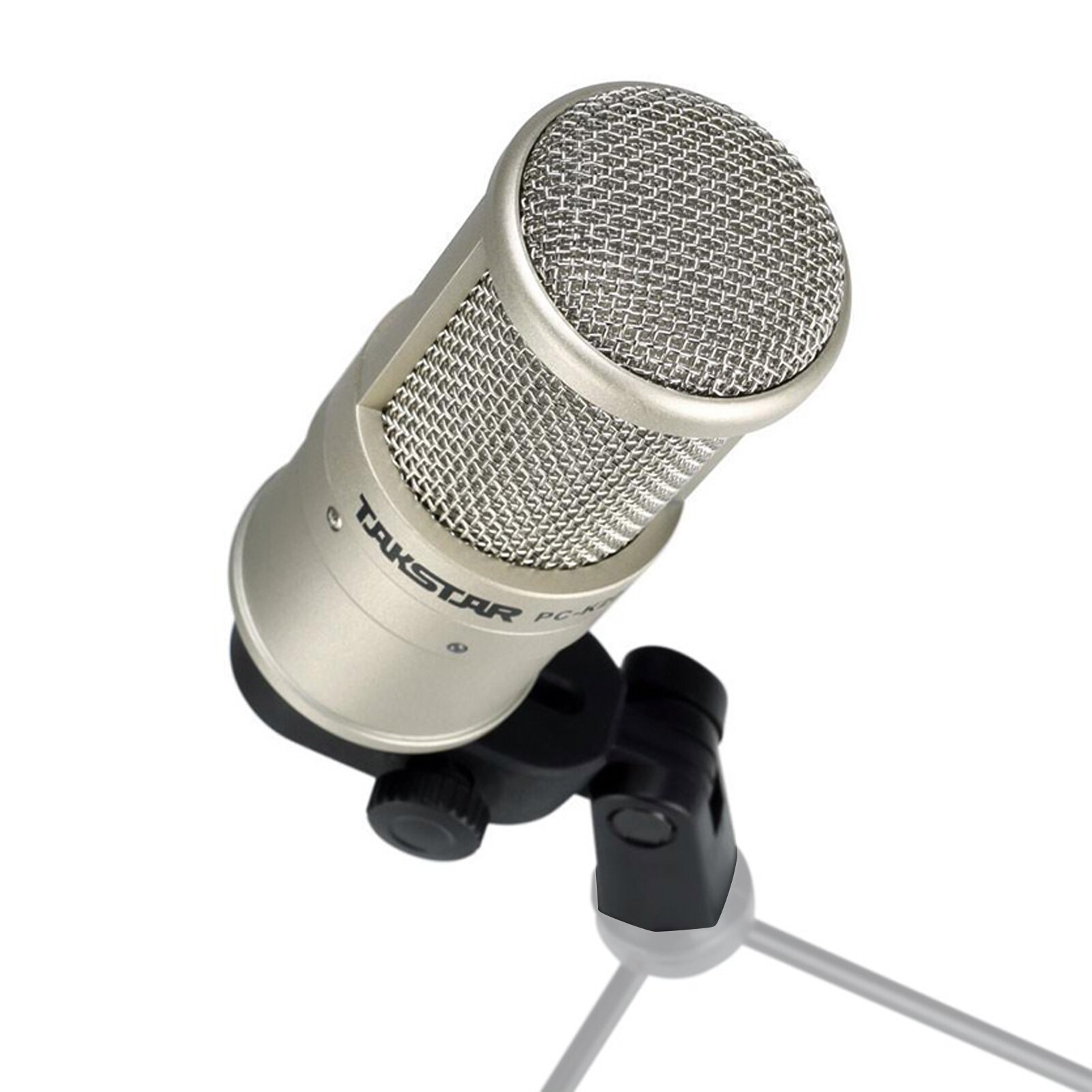 Takstar PC-K200 cardióide-direcional condensador gravação microfone estrutura metálica ampla resposta de freqüência para karaoke de rede
