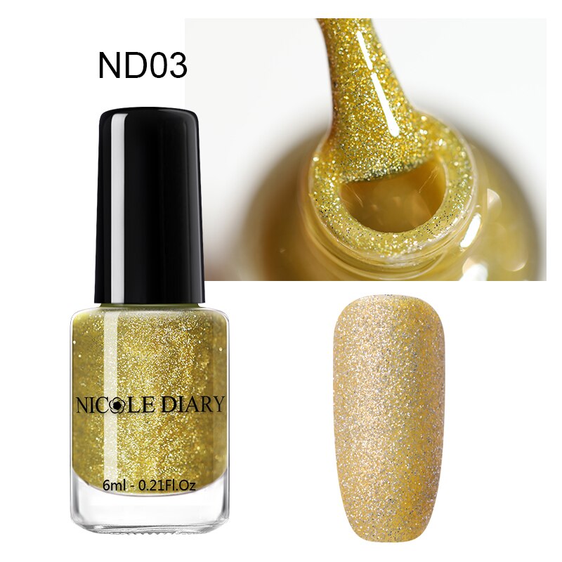 Nicole Dagboek 6 Ml Parel Matte Nail Art Polish Kleurrijke Shimmer Fast Dry Zilver Goud Nagellak Voor Nail Decoratie: ND03