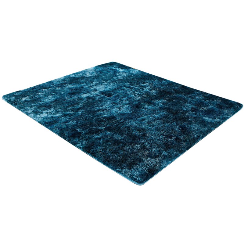 Absorberend tapijt voor de slaapkamer tie dye pluche zacht tapijt voor de woonkamer slaapkamer antislip vloermatten stijlvol tapijt: Tie-dye donkerblauw