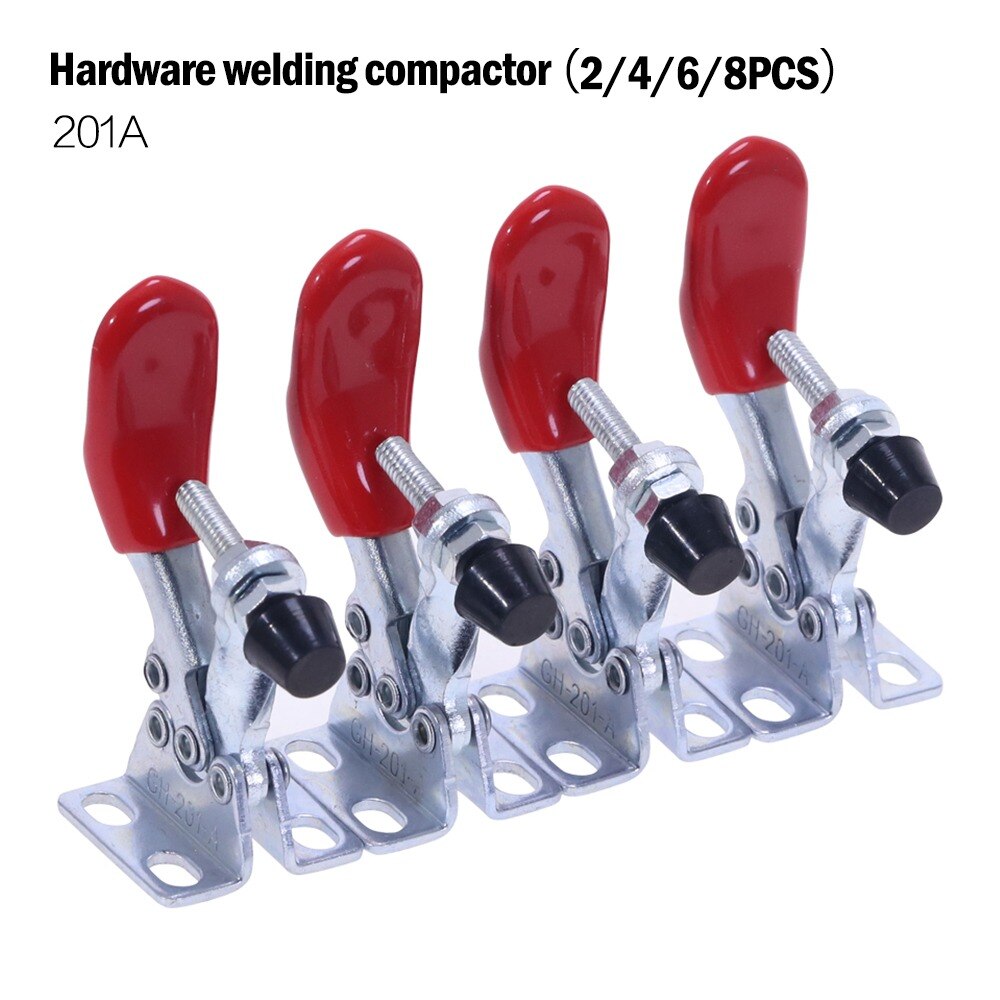 2/4pcs GH-201A Horizontal Toggle Clamp Quick-Release Toggle Clamps Set 27KG Vertical Toggle Clamp Hand Clip Tool