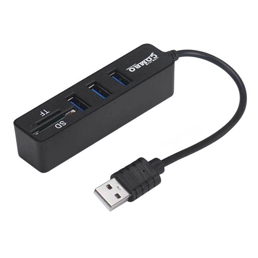 USB 2.0 Hub Micro Secure Digital TF Flash Memory Card Reader Adapter for Laptop