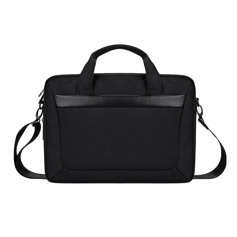 Laptoptas 13.3 15.6 14 inch waterdichte notebooktas hoes voor macbook air pro 13 15 computer schoudertas handtas aktetas: Zwart / 15- inch