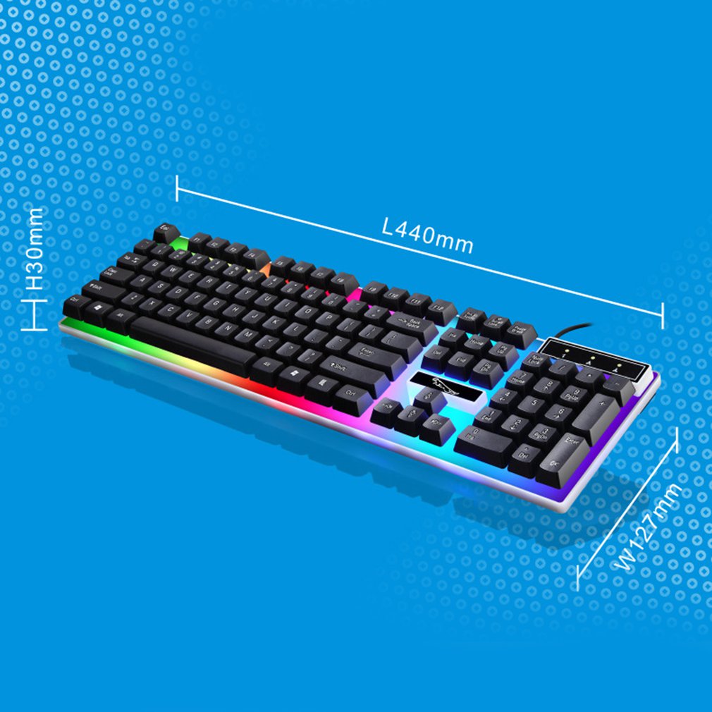 G21 USB Wired Mechanical Suspended Keyboard led Colorful Backlight Gaming Keyboard Waterproof For PC Computer Gamer
