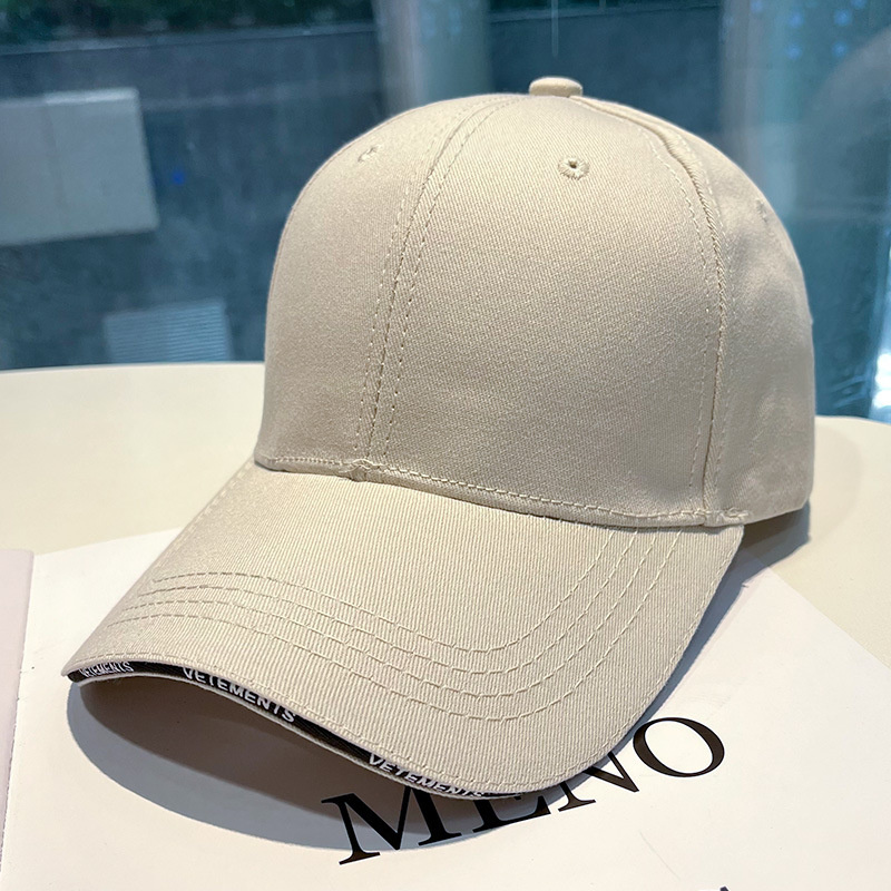 2022 baseballkappen für damen und #39 , hutkrempe aus stoff, schwarz bestickt, sonnenschutzkappe für frühling und #39 , outdoor-sportarten: Beige