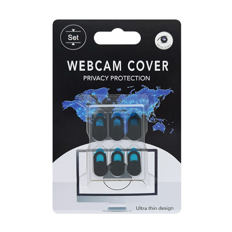 Camera privacy cover ABS plastic Mobile Phone Lens suitable for mobile phone computer tablet for iPhone 11 Pro max webcam cover: 6PC Black