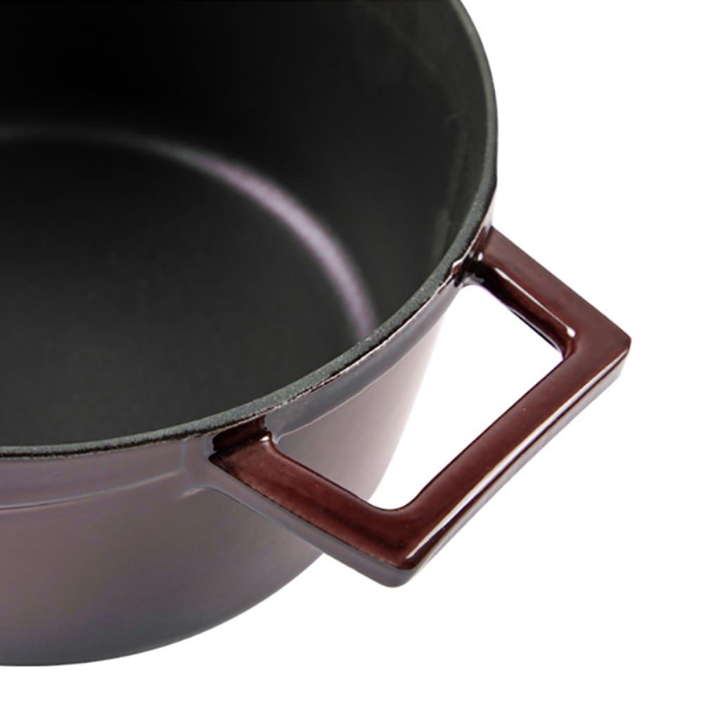 Lava Premium Round Cast Iron Dutch Oven 7.87 In 20 Cm Non Stick Enamelled Kitchenware Pot With Lid Ceramic Cookware