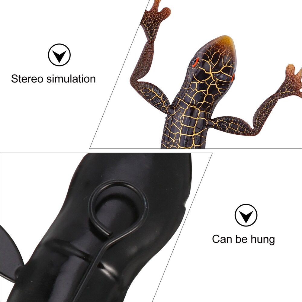 1Pc 3D Metal Gecko Wall Art Sculpture Decor Outdoor Indoor Hanging Ornament