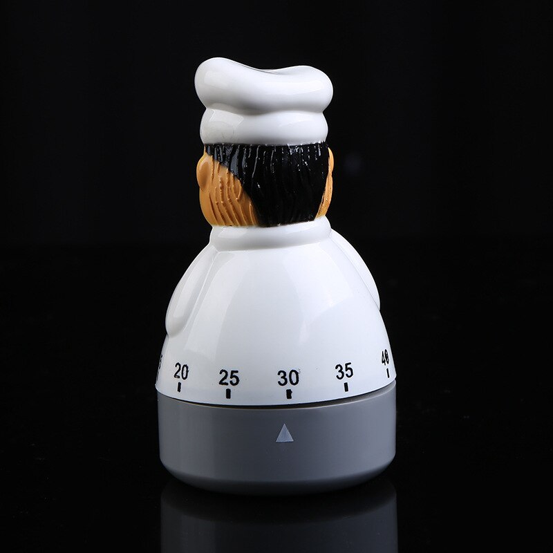Grappige Chef Keuken Timer Plastic Mechanische 60 Minuten Koken Tellen Countdown Alarm Bell Slaap Stopwatch Klok