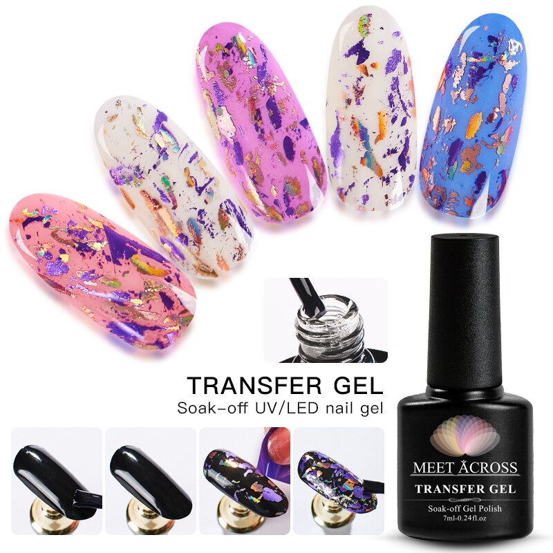 Transfer klistermärke gel set nagelhäftande lim överföringsfolie klistermärke nagelfolie stjärnhimmel marmor nail art överföring klistermärken dekaler: Dz929