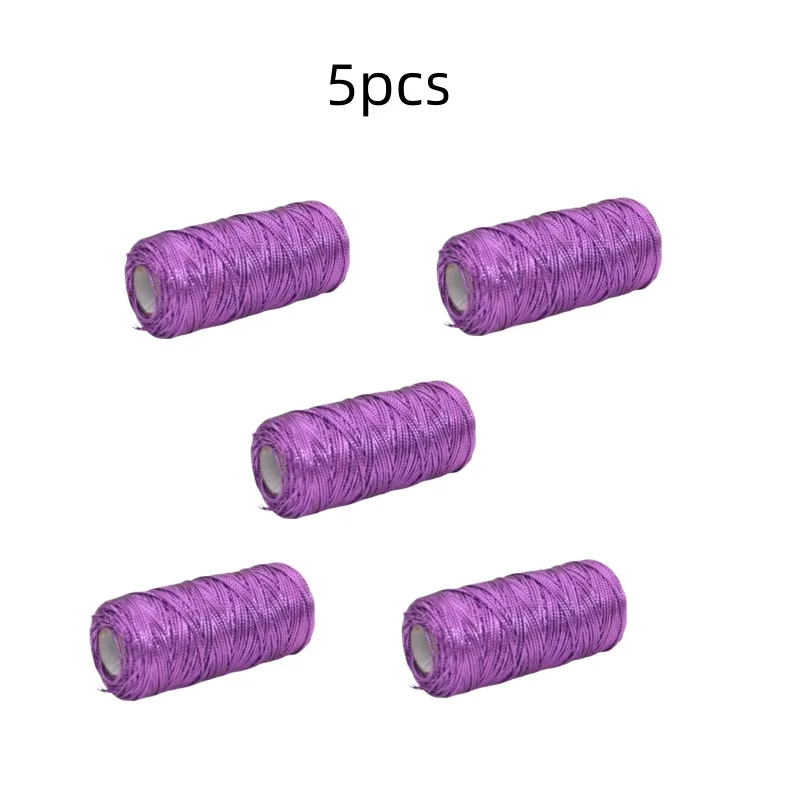 Złoty i srebrny sznurek makramowy, kokardki ze sznurka, rękodzieło DIY robić pakowania prezentów, szycie, skręcona nić, tekstylia domowe