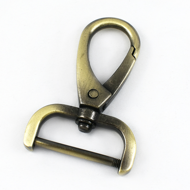 5Pcs Detachable Bag Buckles for Strap 13-38mm Metal Swivel Lobster Clasp Belt Webbing Trigger Snap Hook DIY Accessories: 3# / antique silver