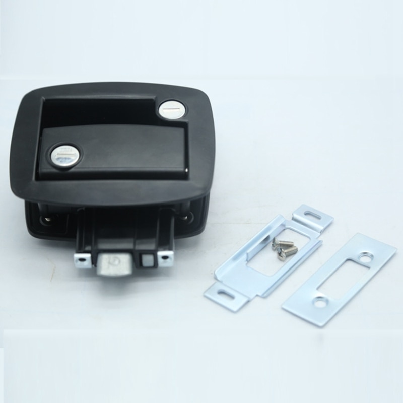 Black RV Paddle Entry Door Lock Latch Handle Deadbolt Camper Trailer