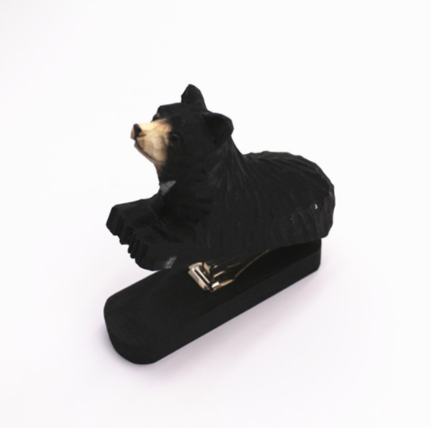Grapadora creativa hecha a mano con de flamenco, Mini grapadora de madera con 3D de animales, se envía grapas, decoración de escritorio de aprendizaje para oficina: 16