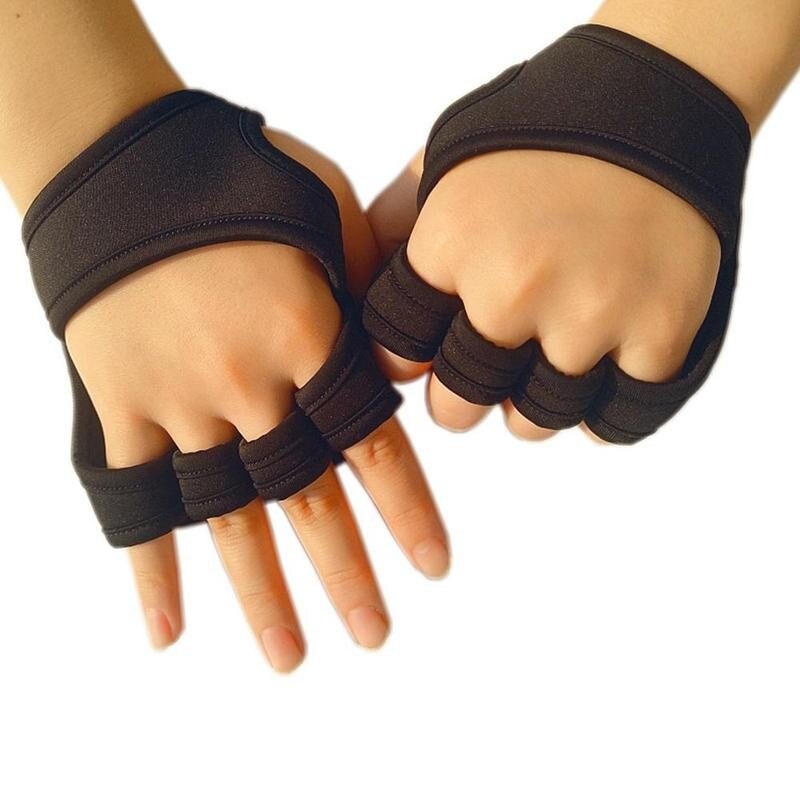 1 pair Sports Body Building Gymnastics Grips Hand Fitness Gloves Women Protector Men Gloves Training Lifting Weight W6K9