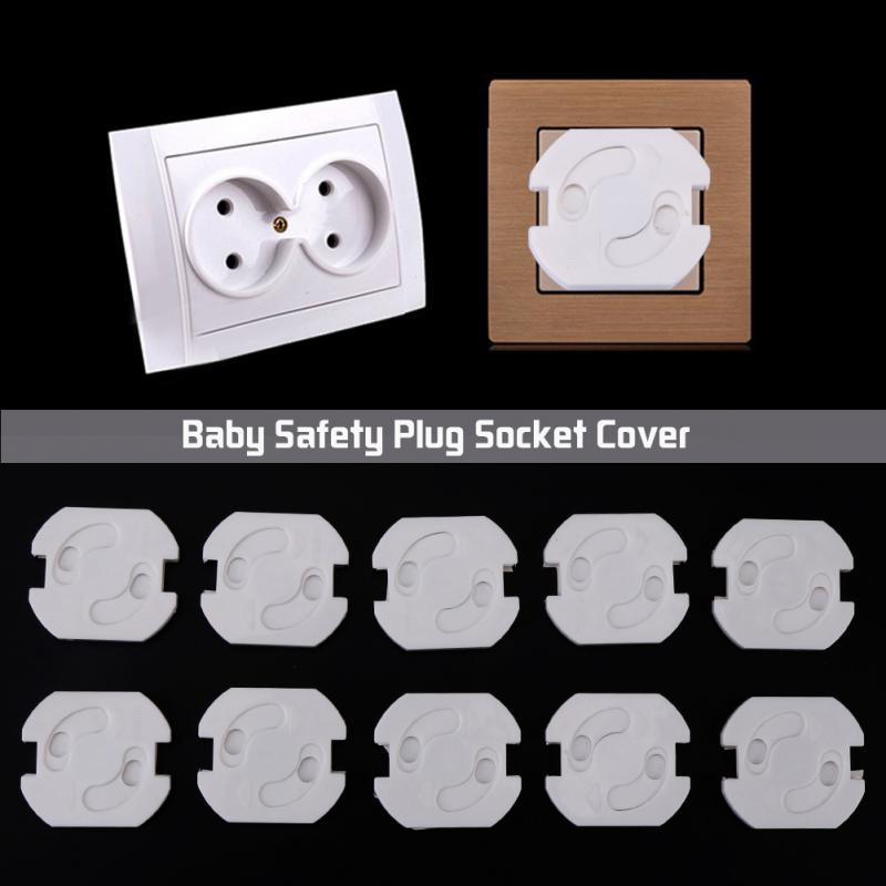 10Pcs Stopcontact Eu Plug Gedraaid Socket Shock Protector Draaien Cover Anti Baby Kids Kind Veiligheid Guard