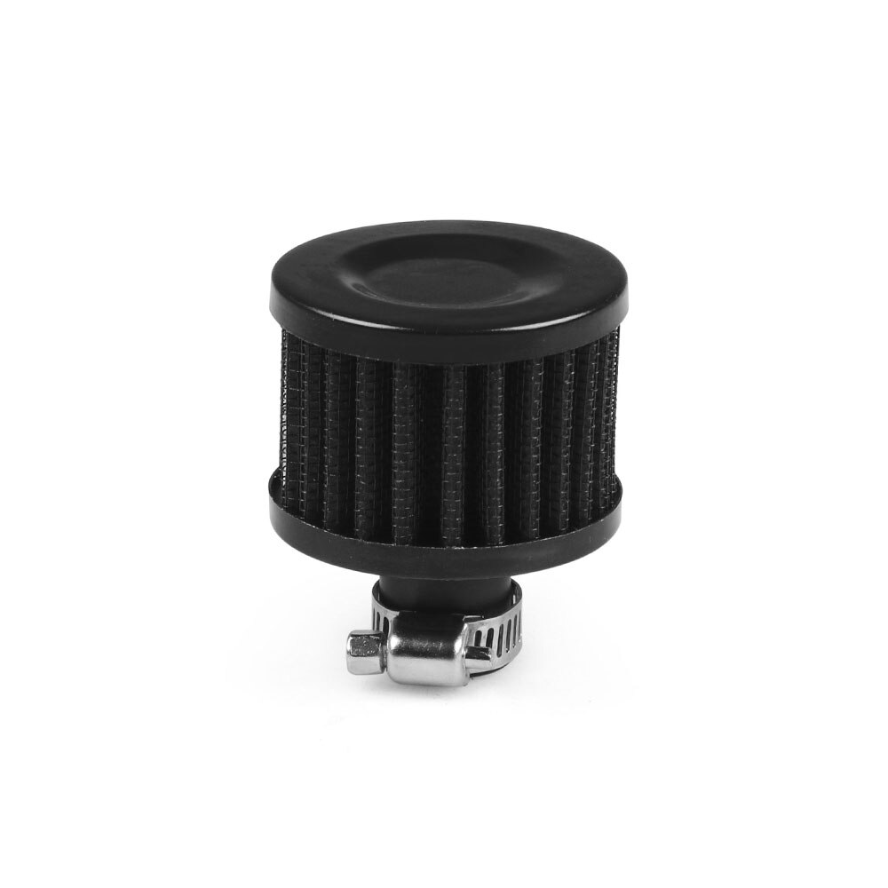 Filtro de aire pequeño Universal de 12MM para motocicleta Turbo, filtro de entrada de aire frío de carreras de alto flujo, accesorios para coche con cabeza de seta: Negro