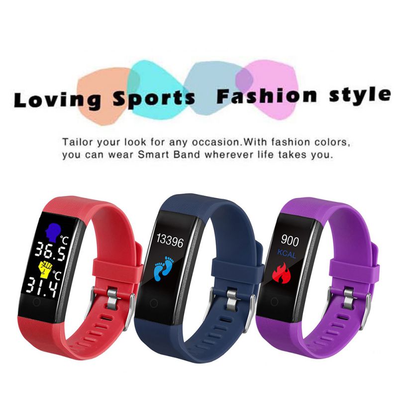 Mannen Smrat Horloge Therometer Body Temperatuur 24H Meting Hartslag Fintess Tracker Smart Horloge Voor Andorid Ios