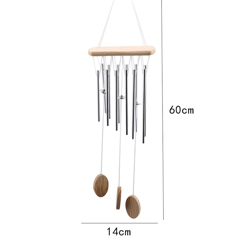Metal Tubes Solid Wood Anti Rust Sound Antique Wind Chimes Bells Indoor Outdoor Yard Hanging: style3