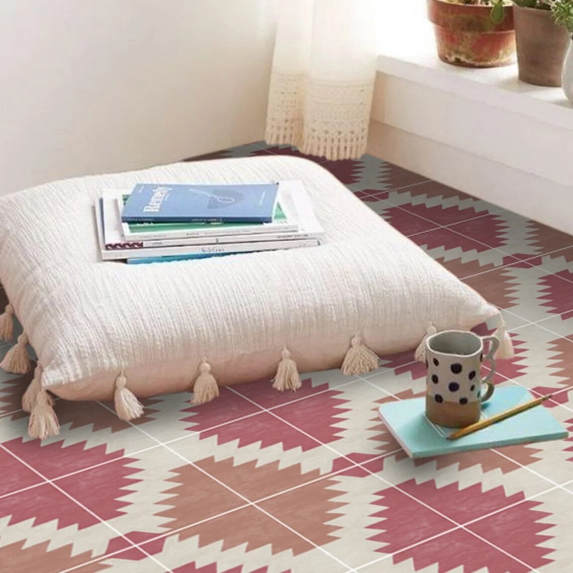 Autoadhesivo de porcelana azul para azulejo de cerámica, pegatinas de pared impermeables de PVC, para cocina, pelar y pegar, 10 piezas