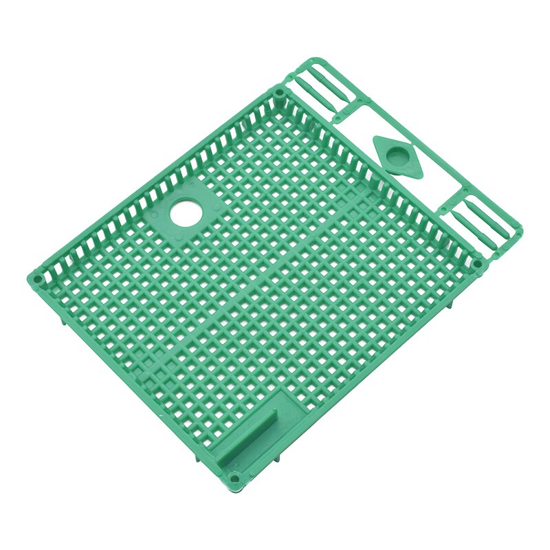 Caja de presentación de la Reina Nicot, Kit de cría de Reina redonda plana de plástico, jaula de presentación para apicultor, 1 Uds.: Green