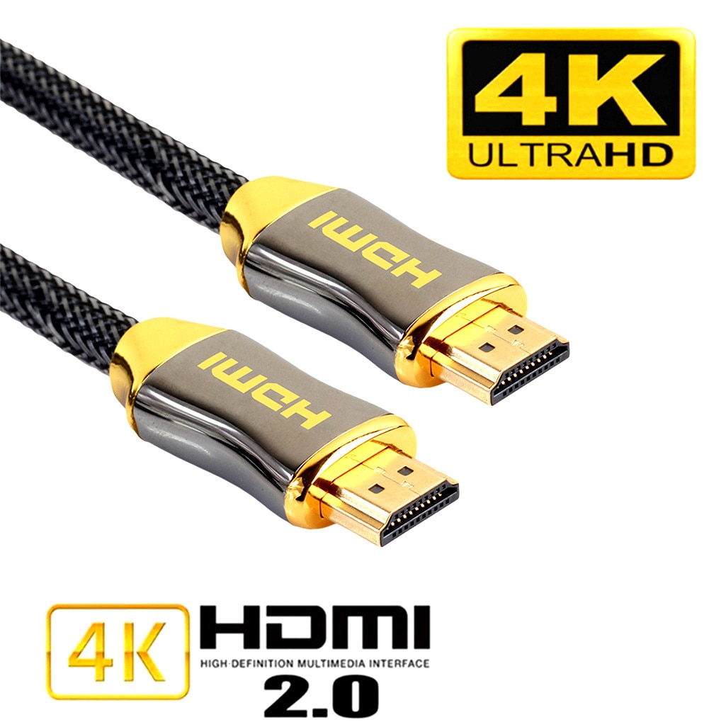 Cable HDMI a HDMI de 4K 60Hz, 1m, 2M, 3M, 5M, 10M, 15M, Cable de conexión chapado en oro 2,0 de alta velocidad para UHD, FHD, 3D, Xbox, PS3, PS4 y TV