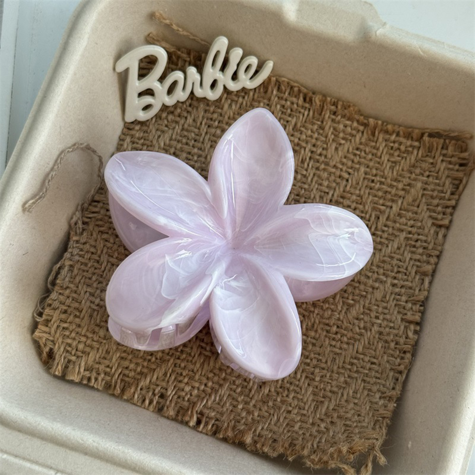 Gradient Flower Hair Clip Beach Hairpins Flower Claw Clips Hawaiian Style Headwear Summer Flower Hairpins Girls Hair Accessories: ROSE GOLD COLOR