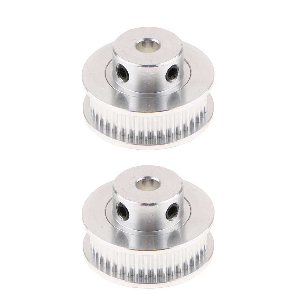 Aluminum Alloy 3D Printer GT2 Synchronous Wheel Timing Belt Pulley 5mm Bore 40 Teeth with 2mm Pitch 2PCS