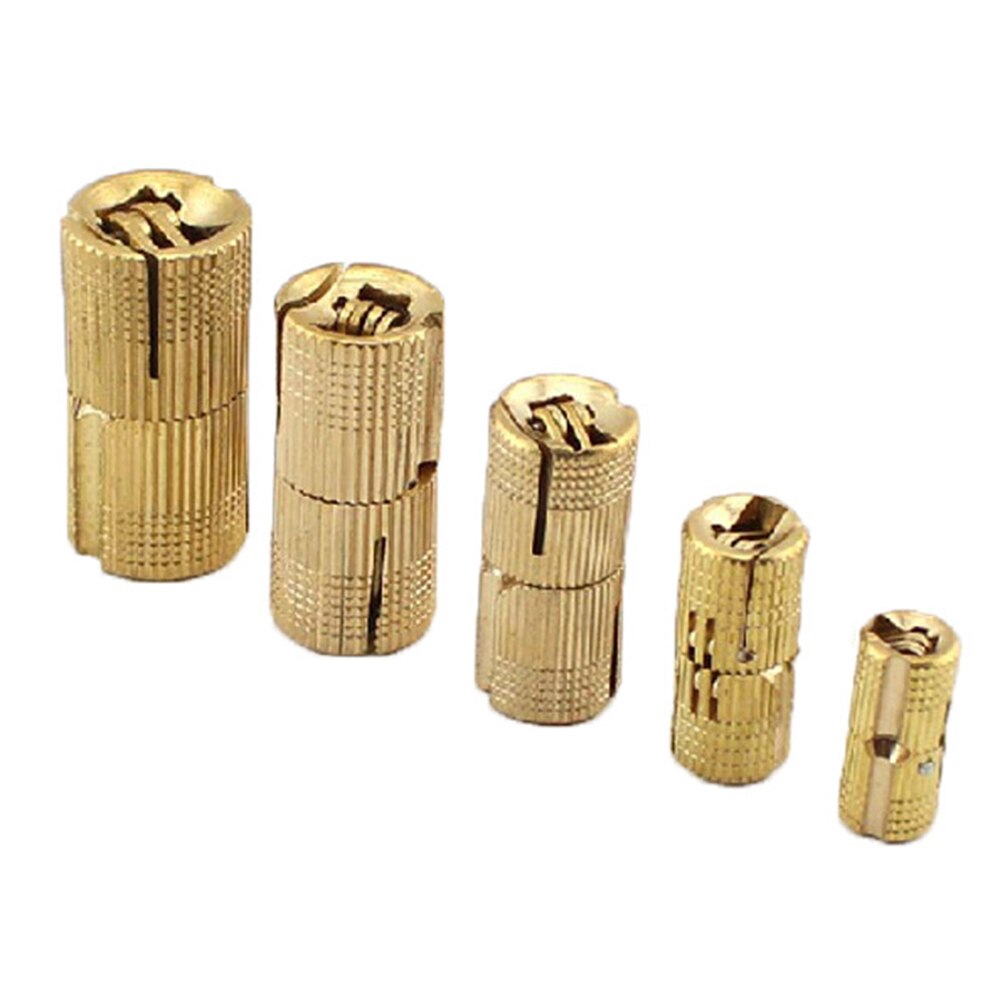 Copper Brass Furniture Hinges 8-18mm Cylindrical Hidden Cabinet Concealed Invisible Door Hinges For Hardware Box