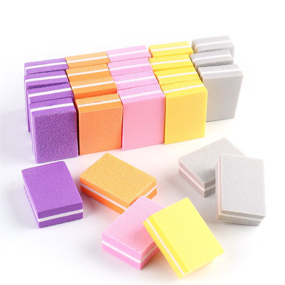10 Uds de limas de uñas esponja bloques manicura herramientas para el cuidado de papel de lija para pulido de uñas de pedicura equipo