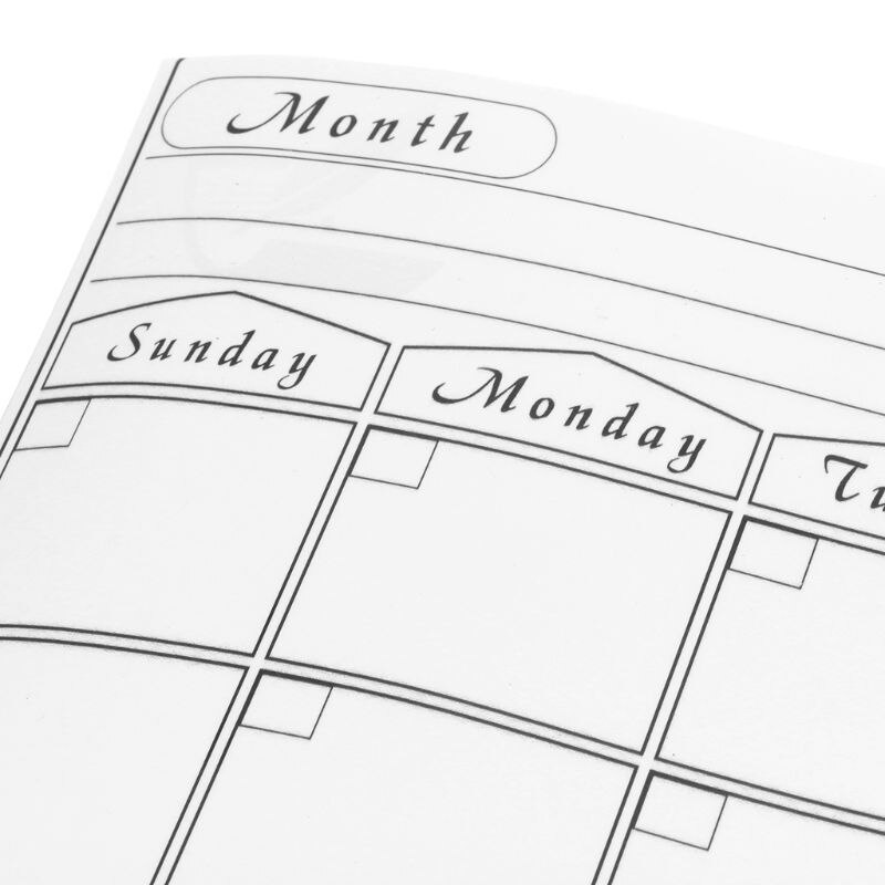 Calendario con pegatinas magnéticas para pared de frigorífico, planificador mensual, pizarra blanca, borrado para cocina, 42x30cm