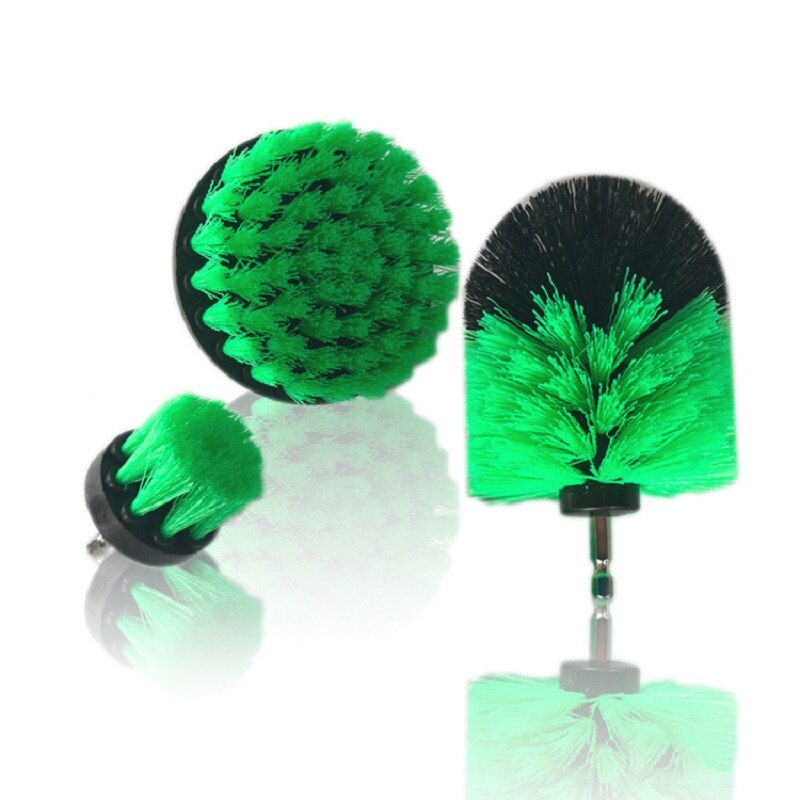 Power Scrubber Brush Set For Bathroom Drill Scrubber Brush For Cleaning Cordless Drill Attachment Kit Power Scrub Green: 3pcs